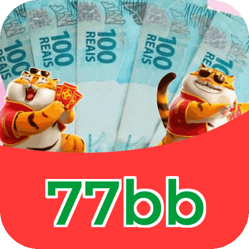 Interface do aplicativo 77bb mostrando jogos disponíveis no iOS e Android